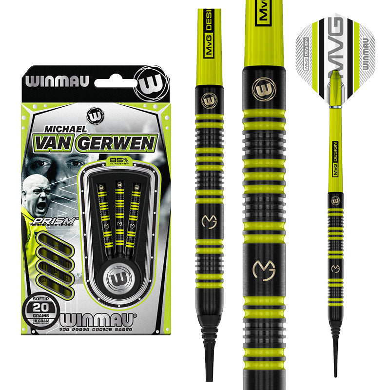 Winmau Michael Van Gerwen MvG Ambition Brass Steeltip Darts Set