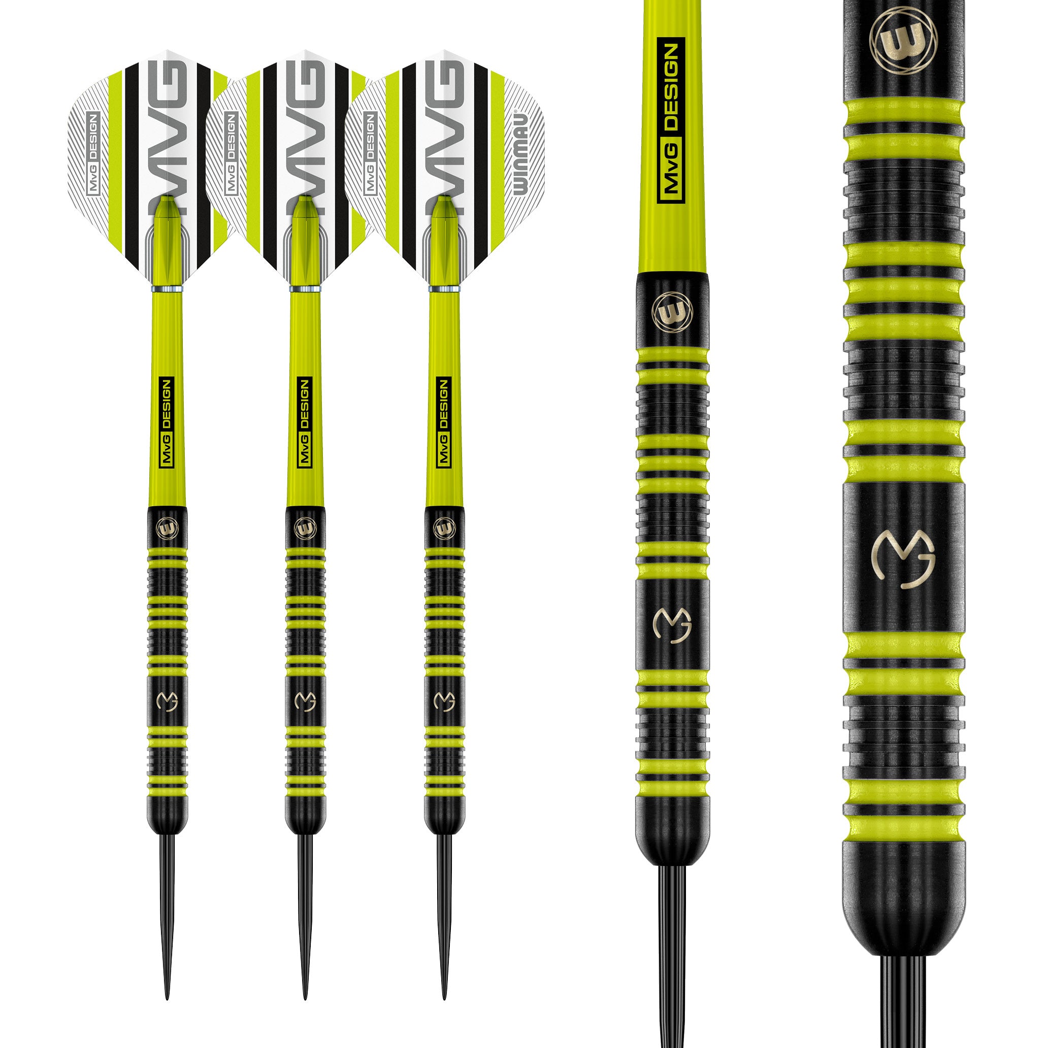 Winmau Michael Van Gerwen MvG Ambition Brass Steeltip Darts Set