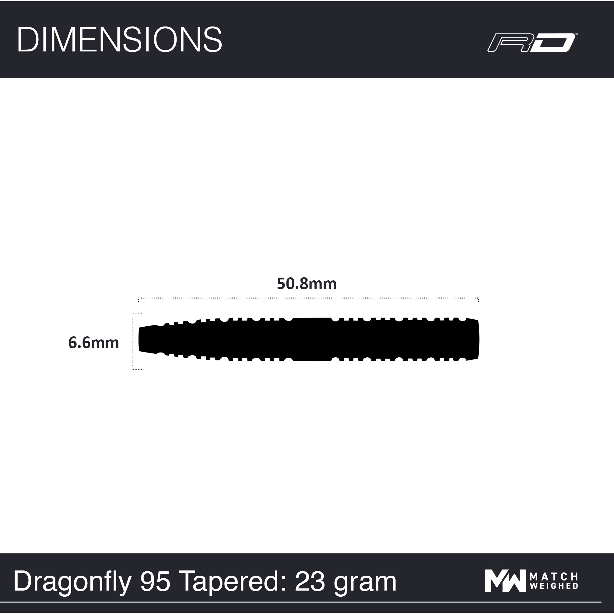 Dragonfly 95 Black - Tapered