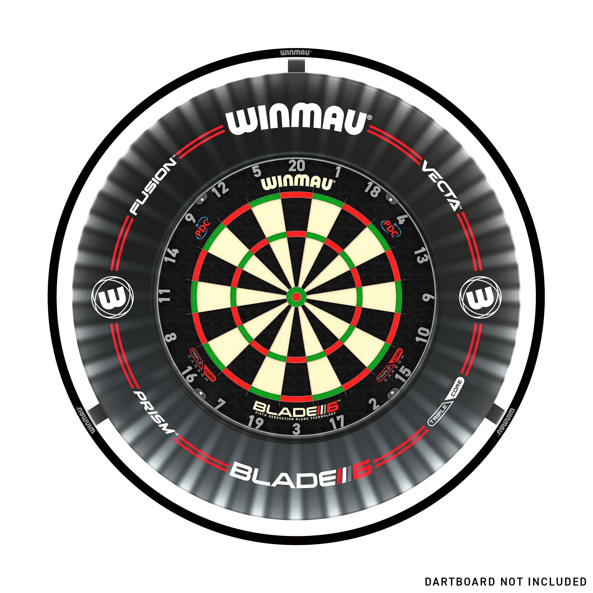 Plasma Dartboard Light & Black Proline Surround Bundle