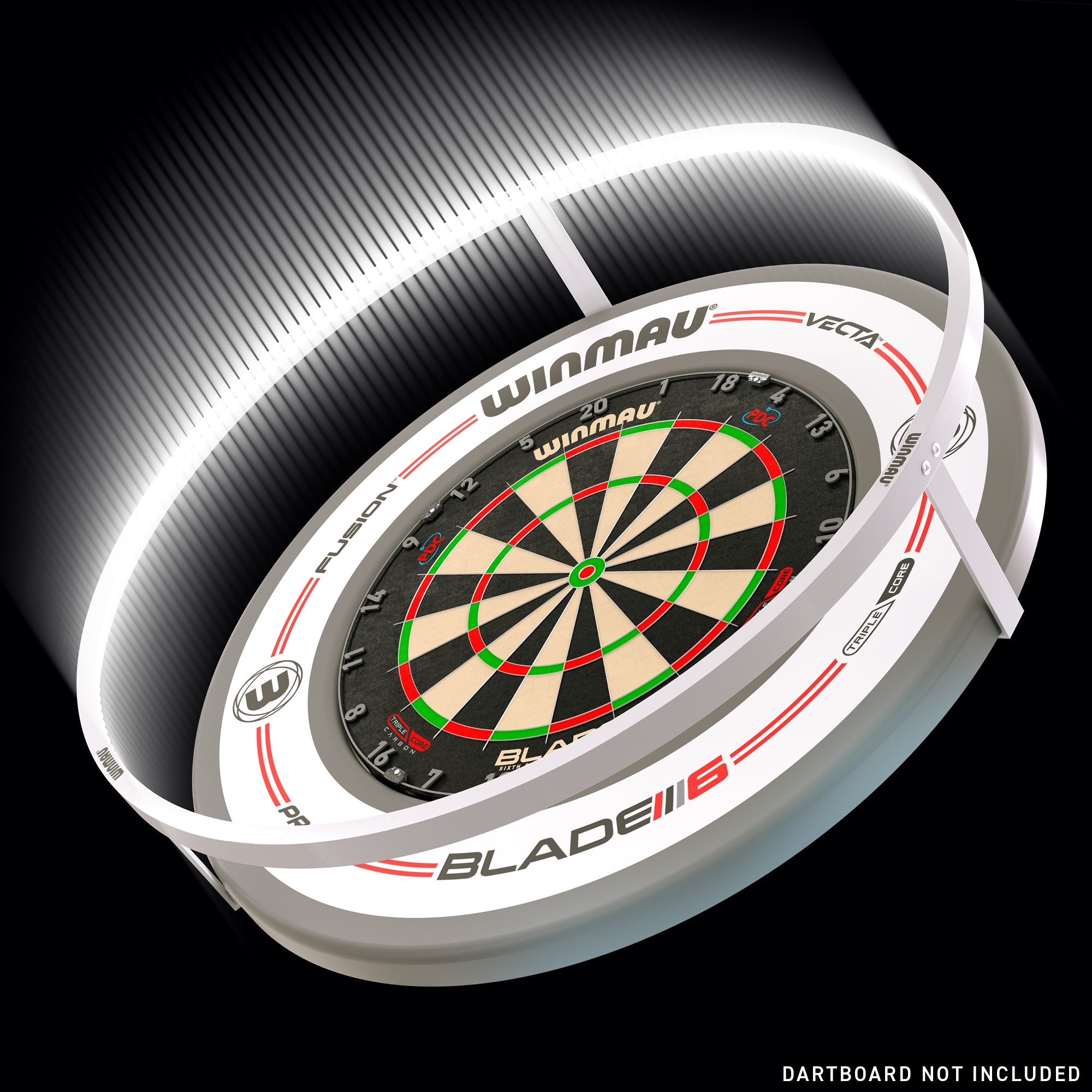 Plasma Ice Dartboard Light & Grey/White Pro-Line Surround Bundle