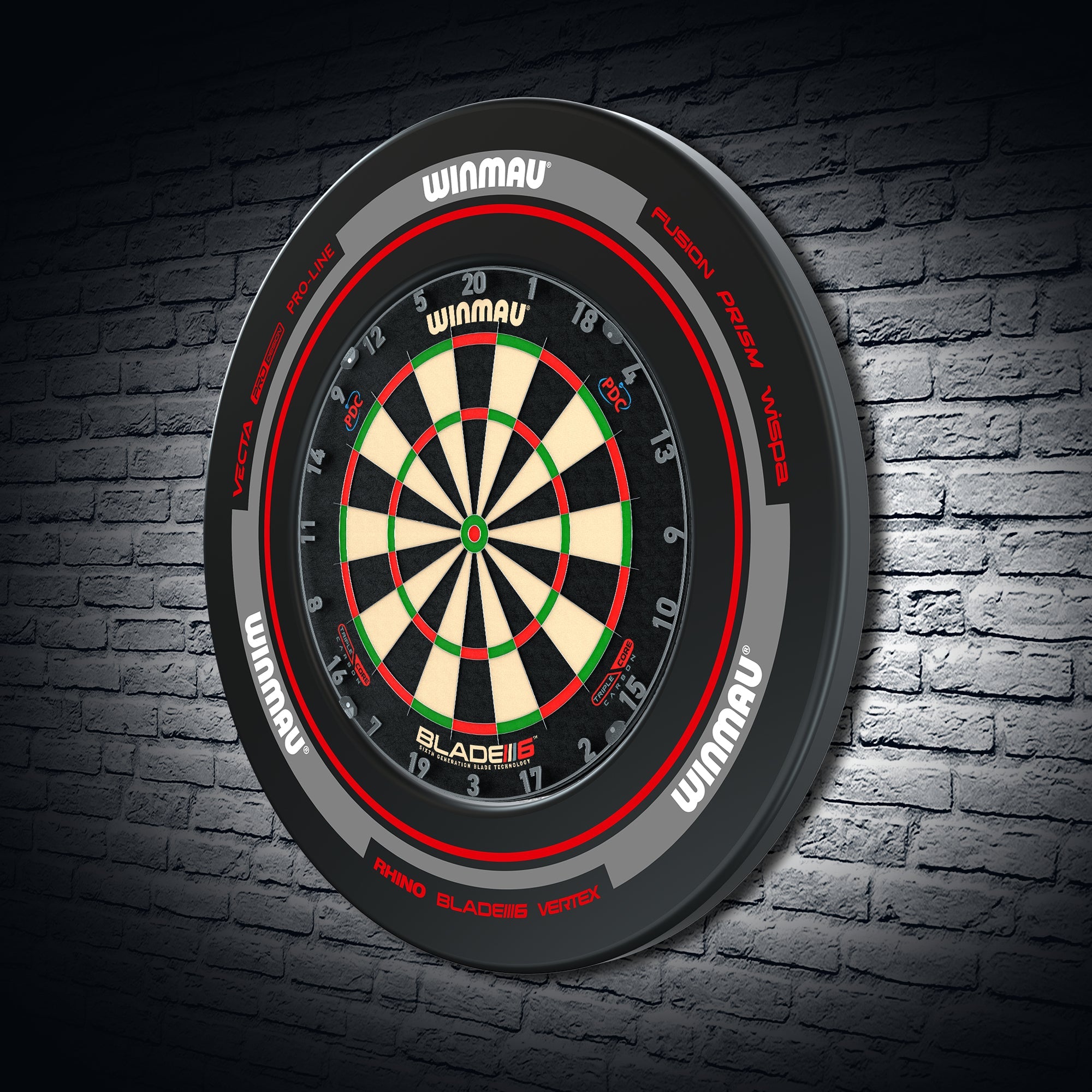 Advance Black and Red Dartboard Surround