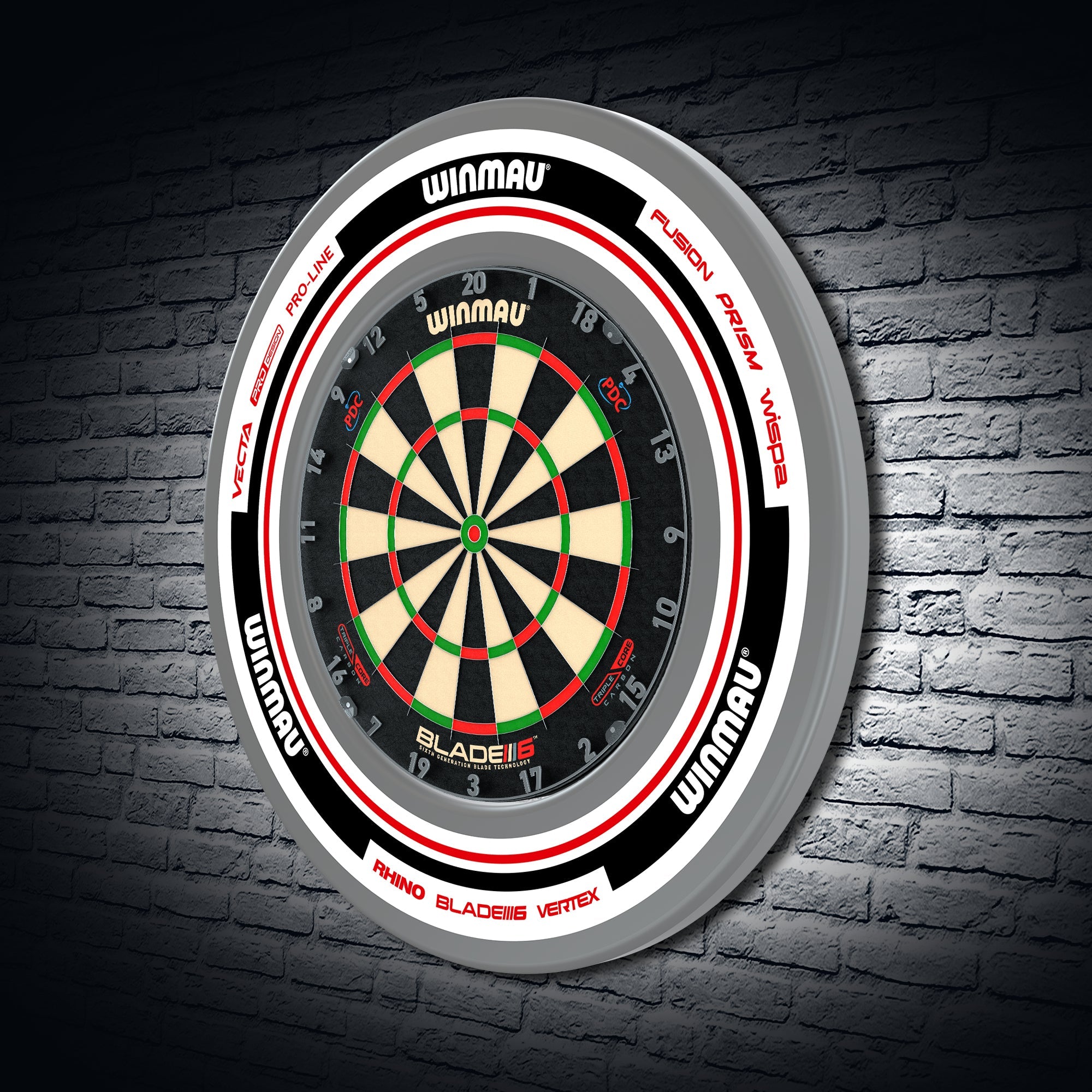 Advance White and Red Dartboard Surround