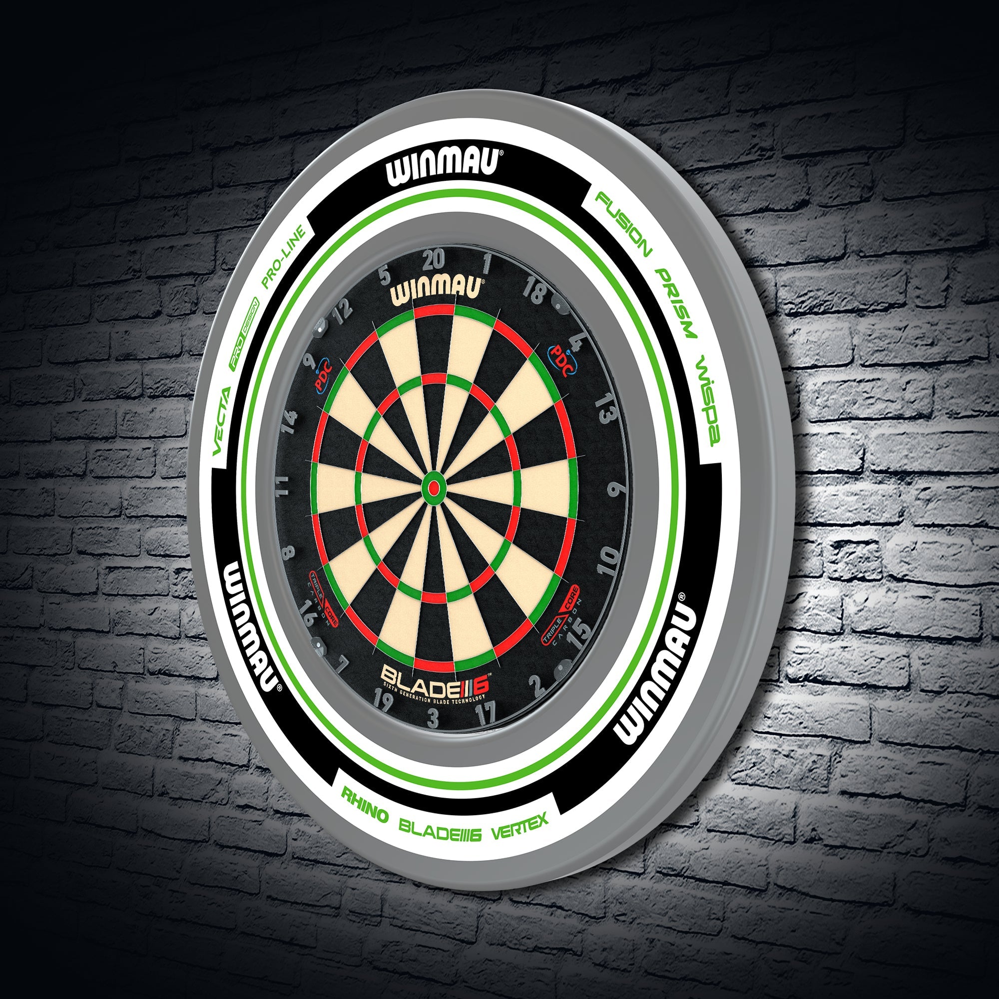 Advance White and Green Dartboard Surround