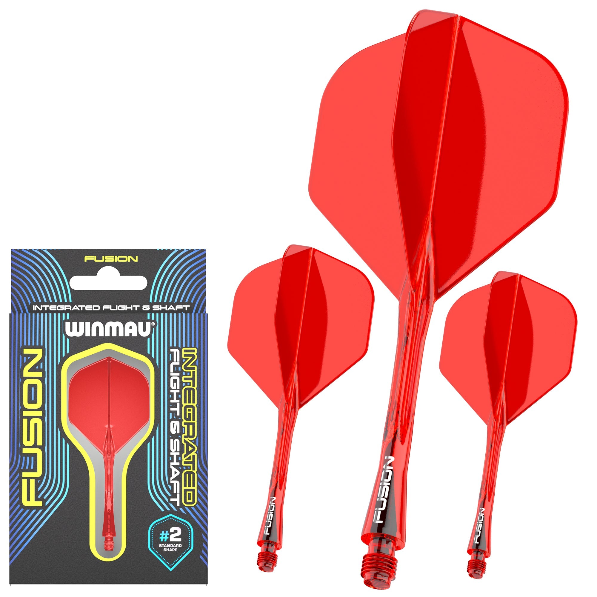 Fusion #2 Integrated Flight & Shaft Red