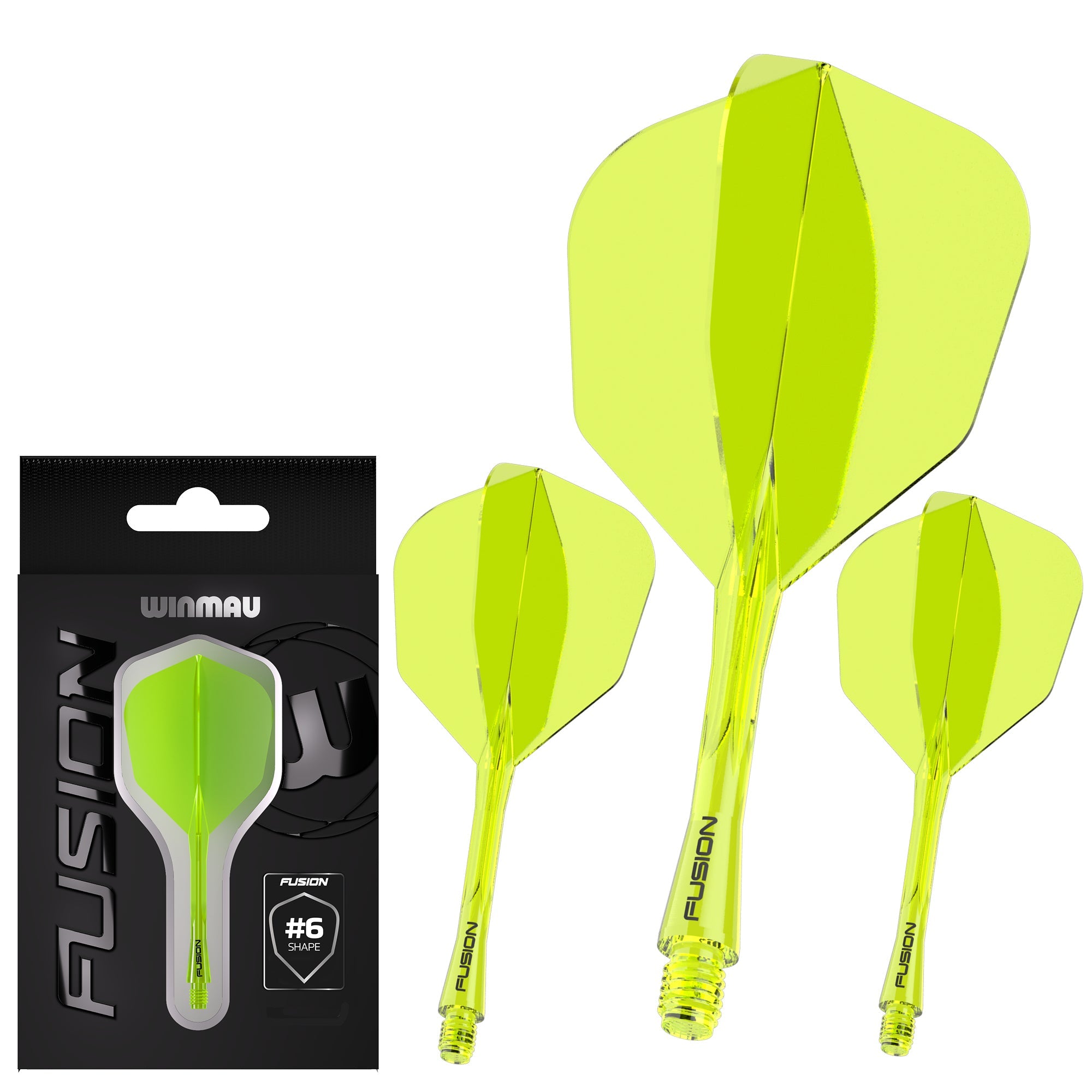 Fusion #6 Integrated Flight & Shaft Yellow