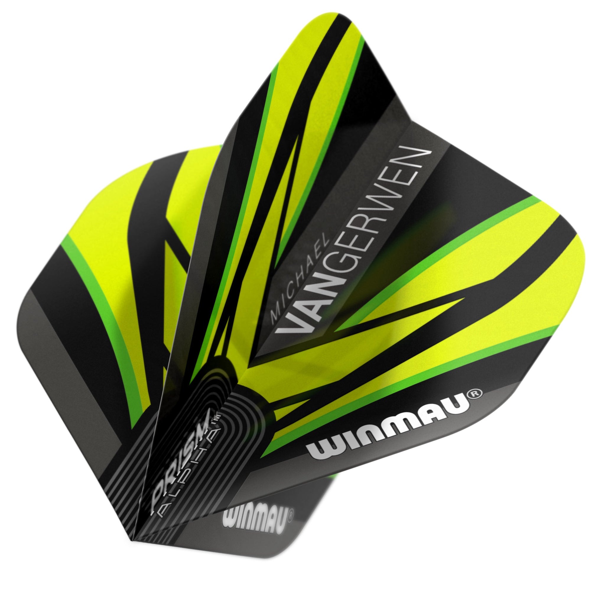 Winmau Prism Alpha MVG Translucent Black & Green Dart Flights | Red ...