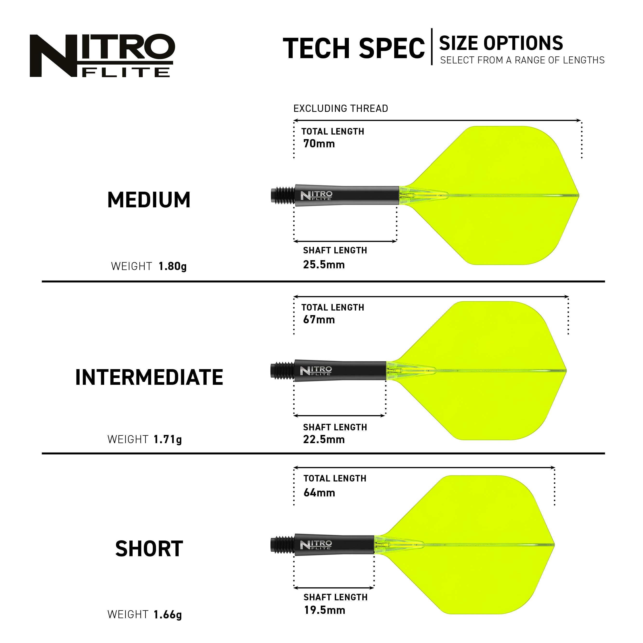 Nitro Flite -  Integrated Flight and Shaft Black & Yellow