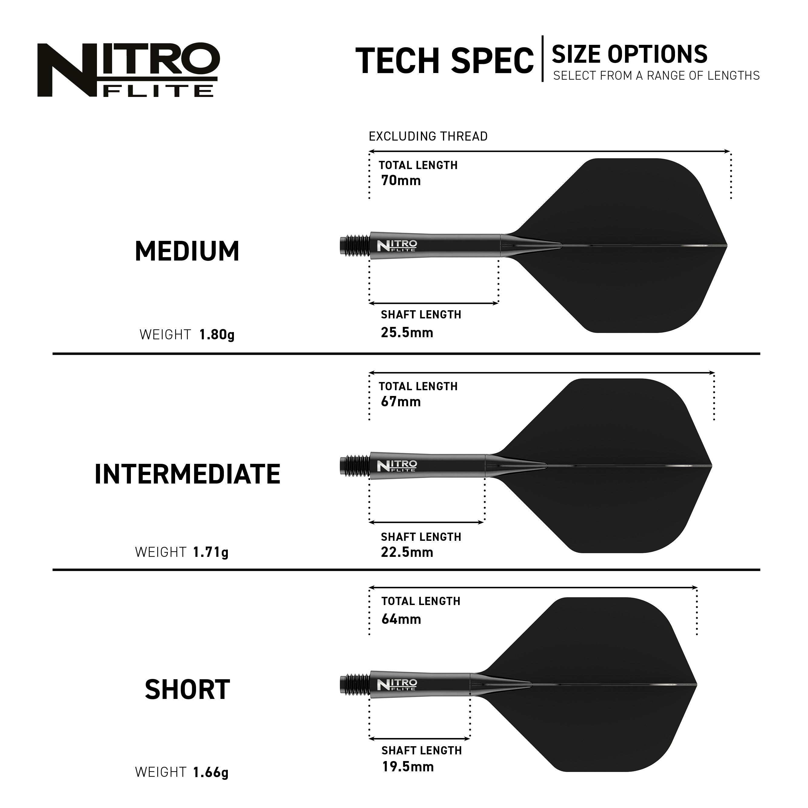 Nitro Flite -  Integrated Flight and Shaft Black & Black