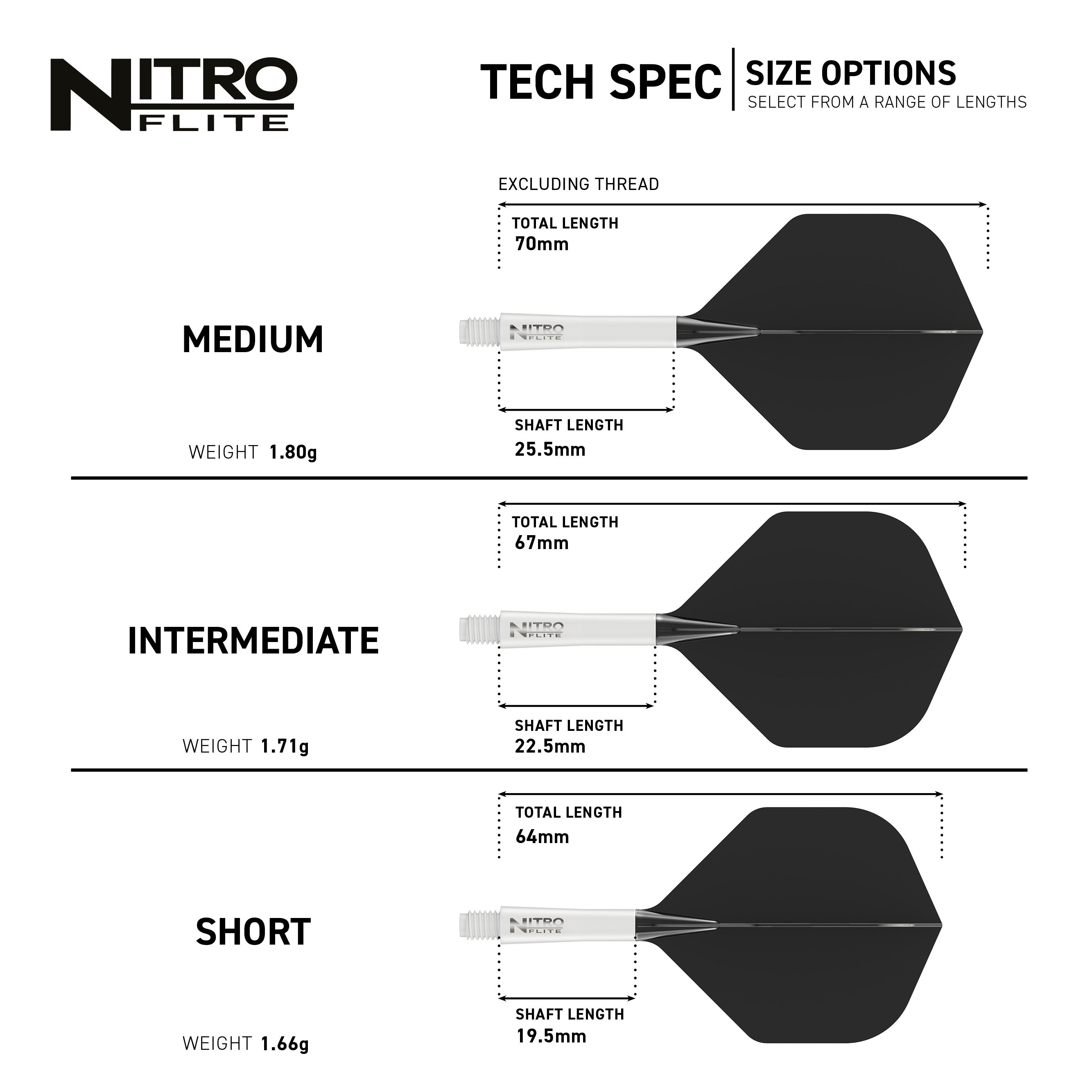 Nitro Flite -  Integrated Flight and Shaft Black & Clear