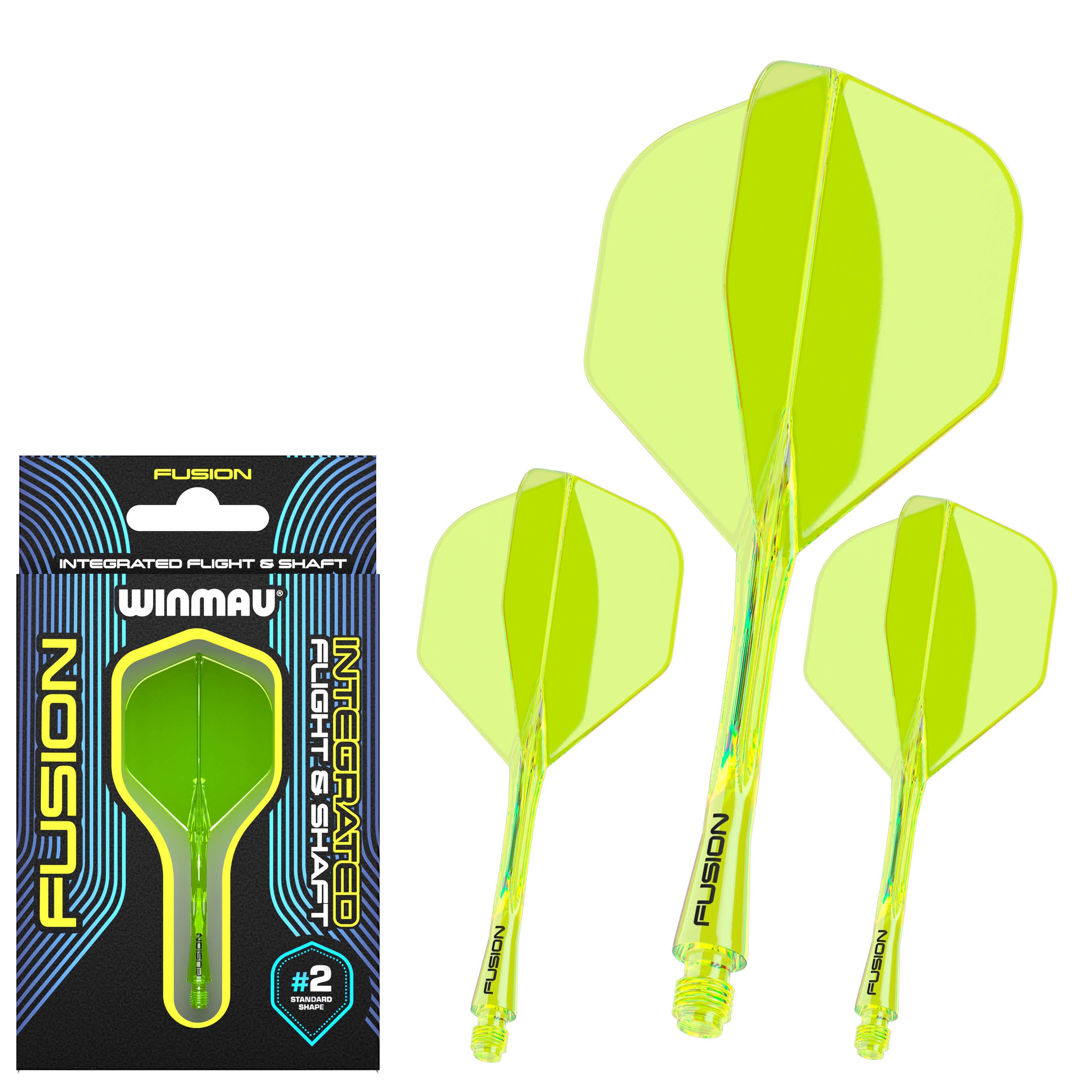 Fusion #2 Integrated Flight & Shaft - Neon Yellow