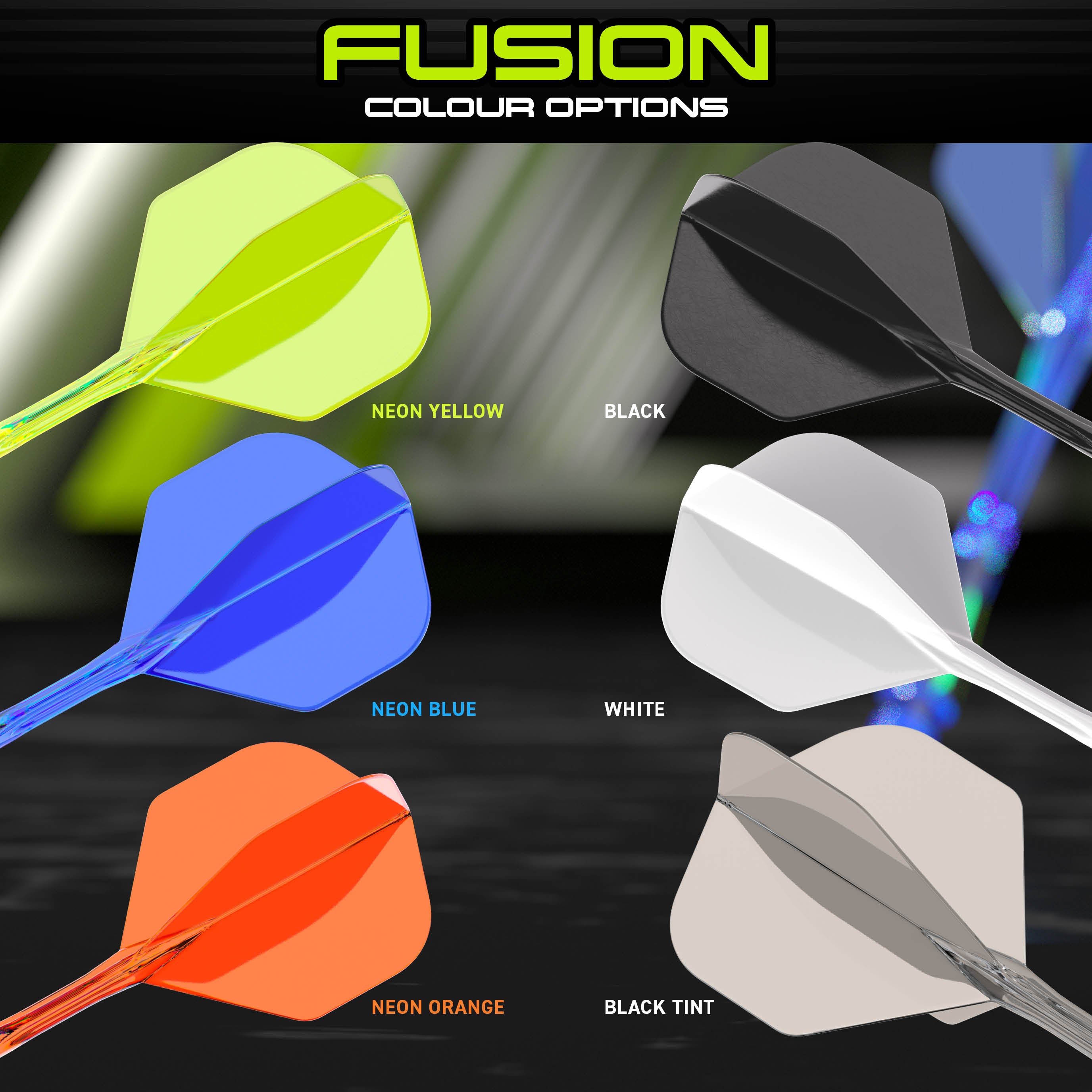 Fusion #2 Integrated Flight & Shaft - Neon Orange