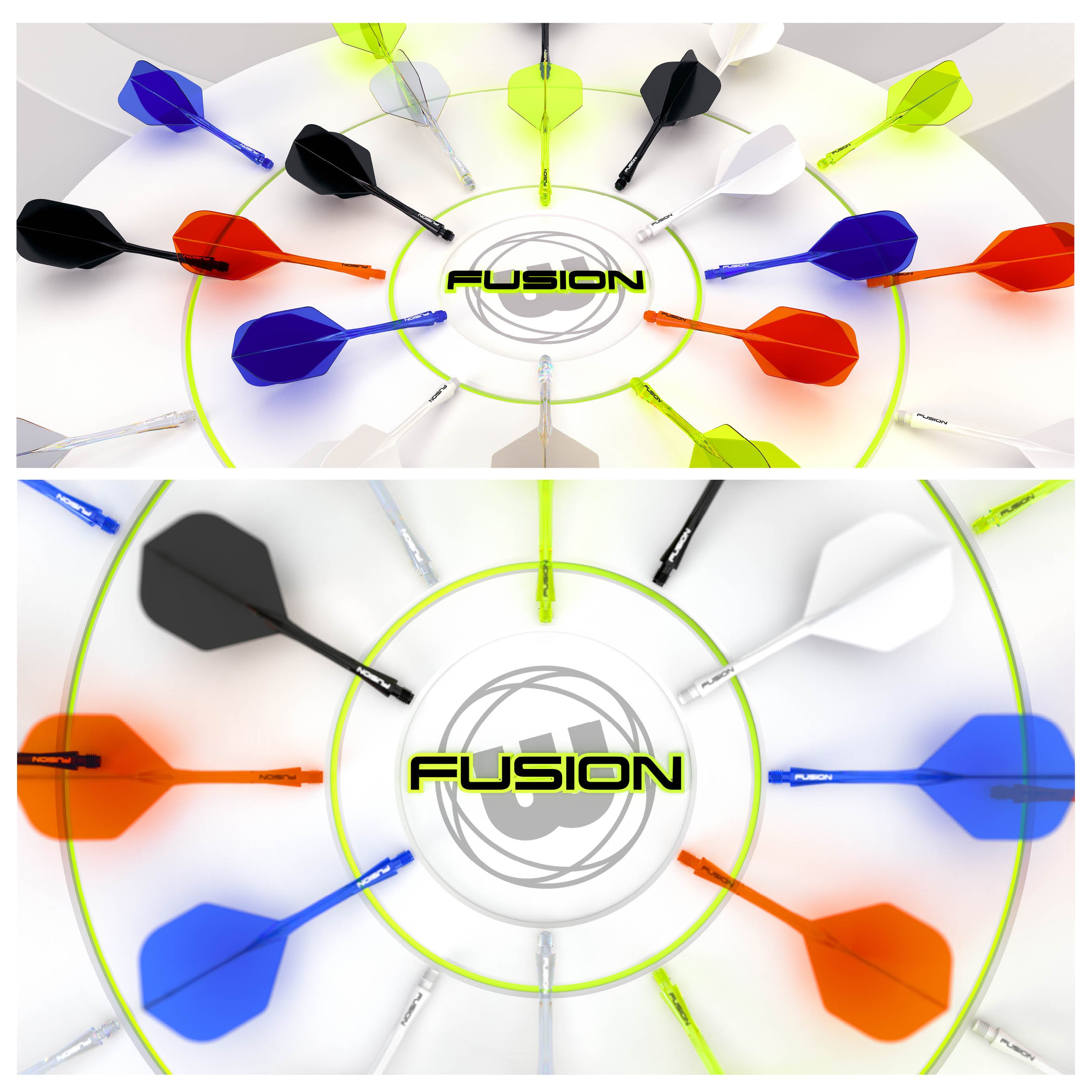 Fusion #2 Integrated Flight & Shaft - Neon Yellow