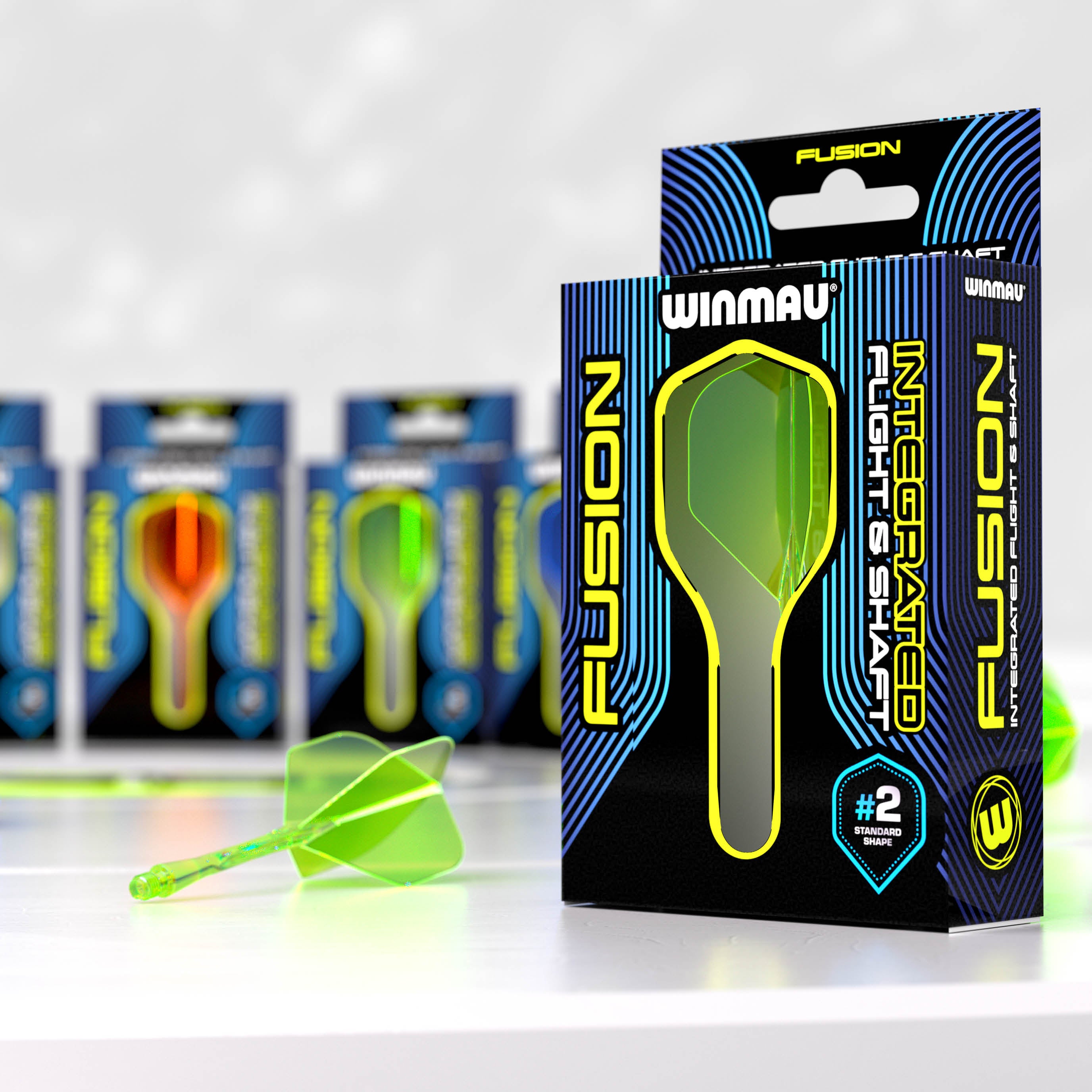 Fusion #2 Integrated Flight & Shaft - Neon Yellow