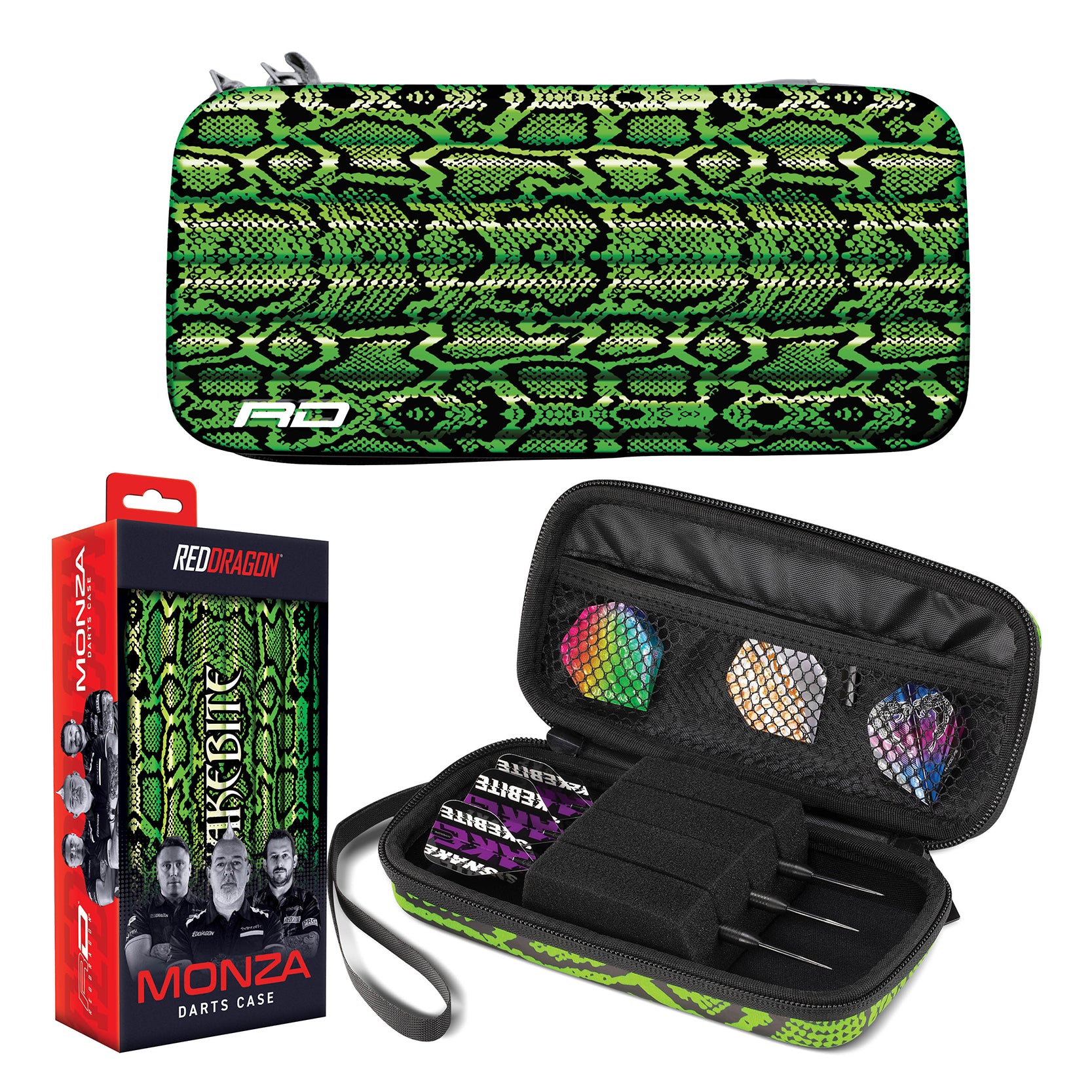 Monza Snakebite Green Dart Case