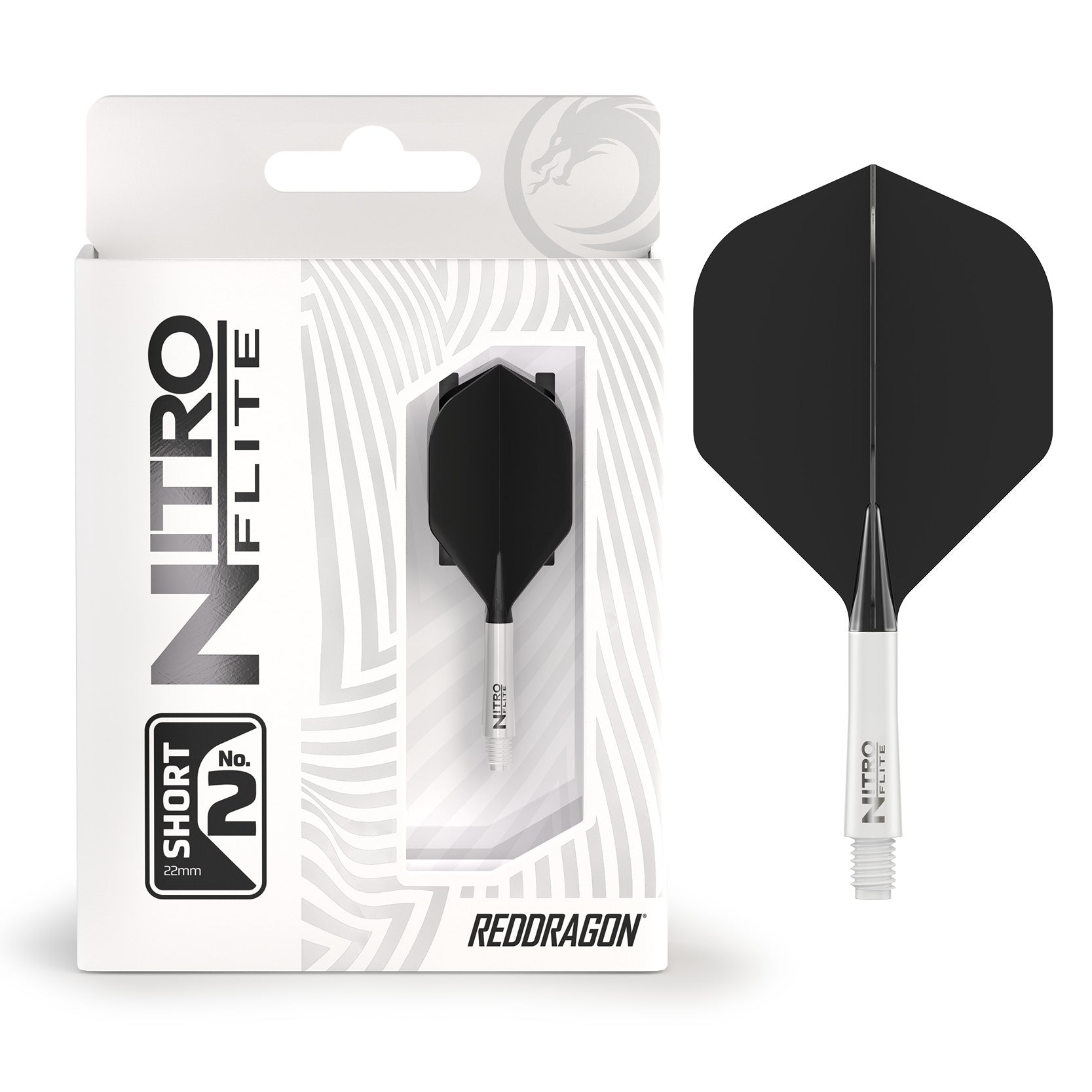 Nitro Flite -  Integrated Flight and Shaft White & Black