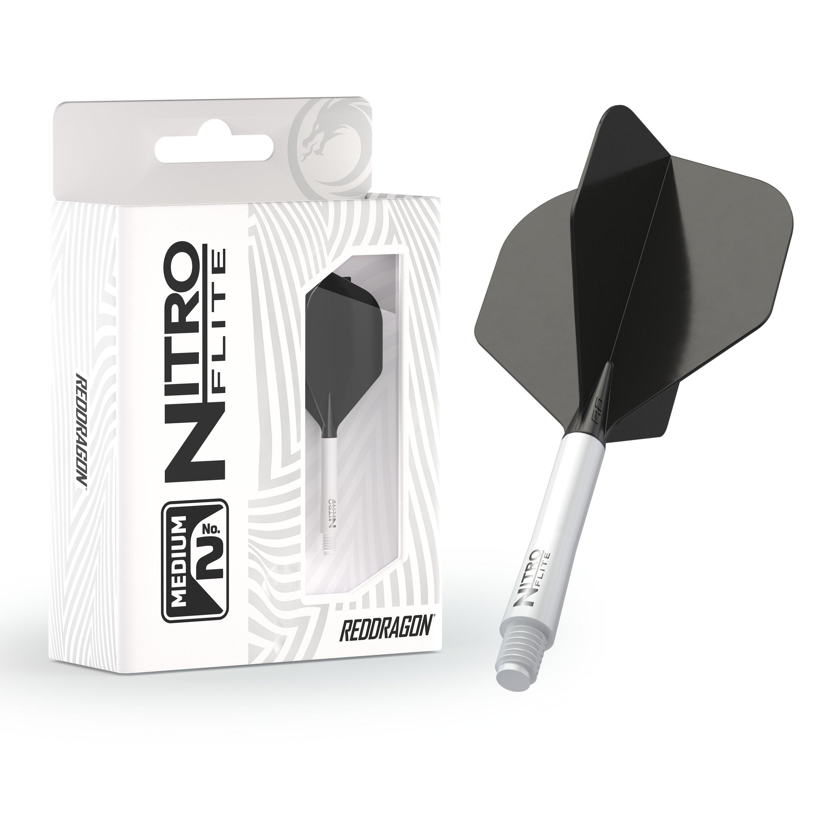 Nitro Flite -  Integrated Flight and Shaft White & Black