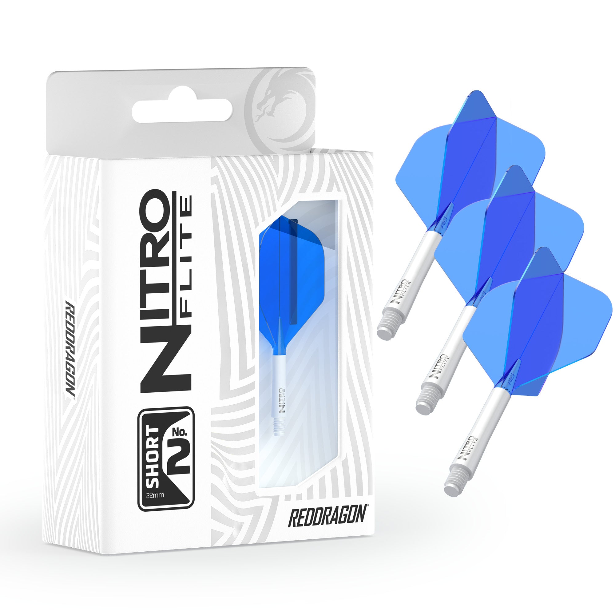 Nitro Flite -  Integrated Flight and Shaft White & Blue