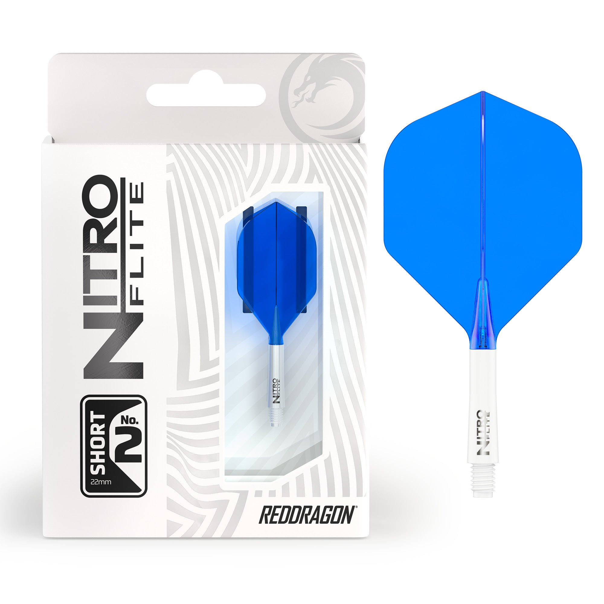 Nitro Flite -  Integrated Flight and Shaft White & Blue