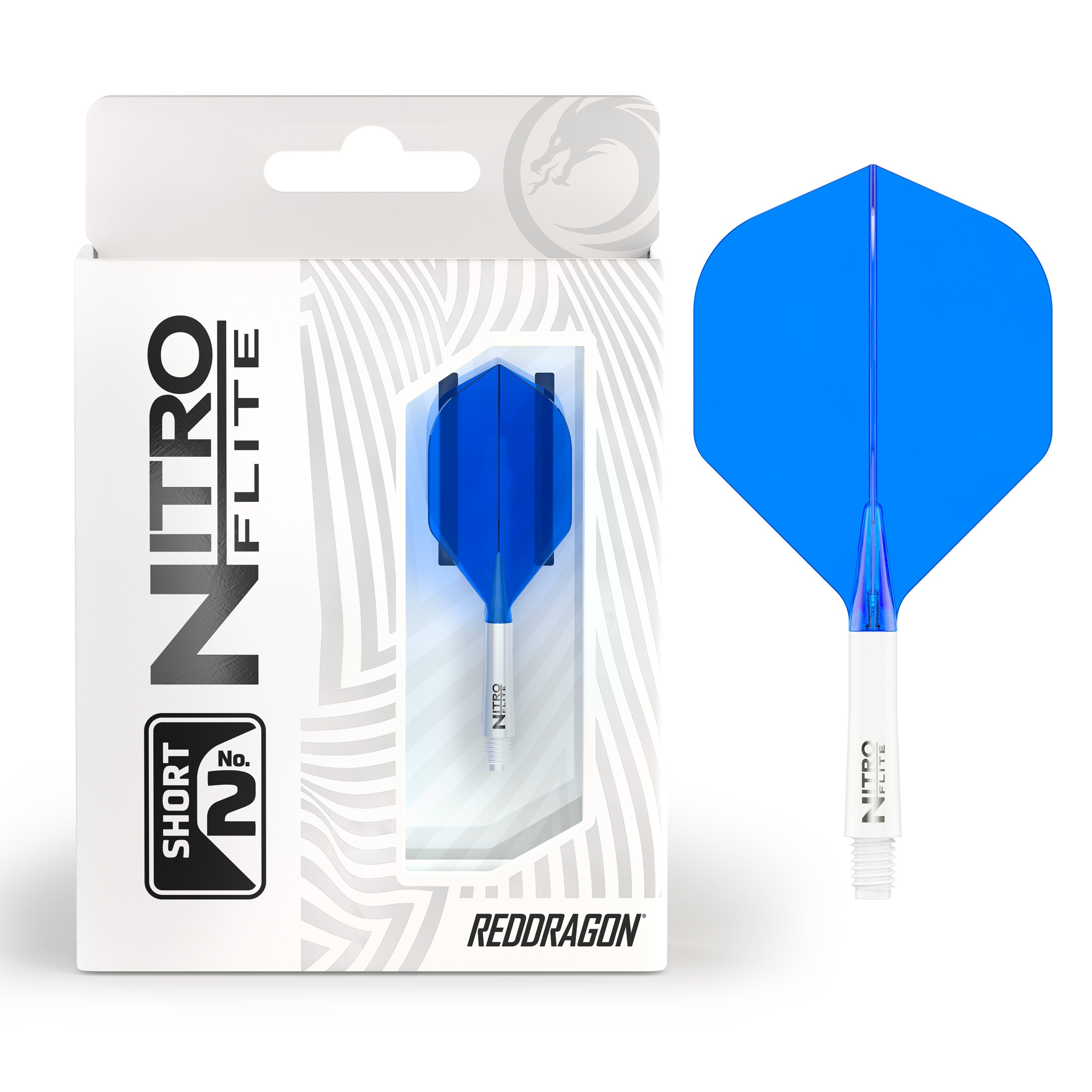 Nitro Flite -  Integrated Flight and Shaft White & Blue