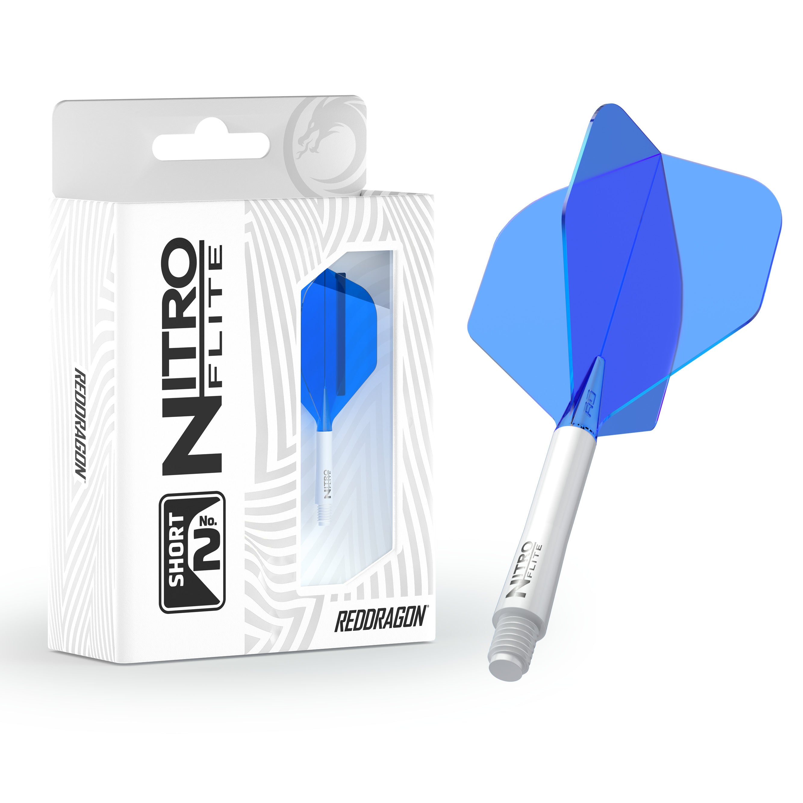 Nitro Flite -  Integrated Flight and Shaft White & Blue