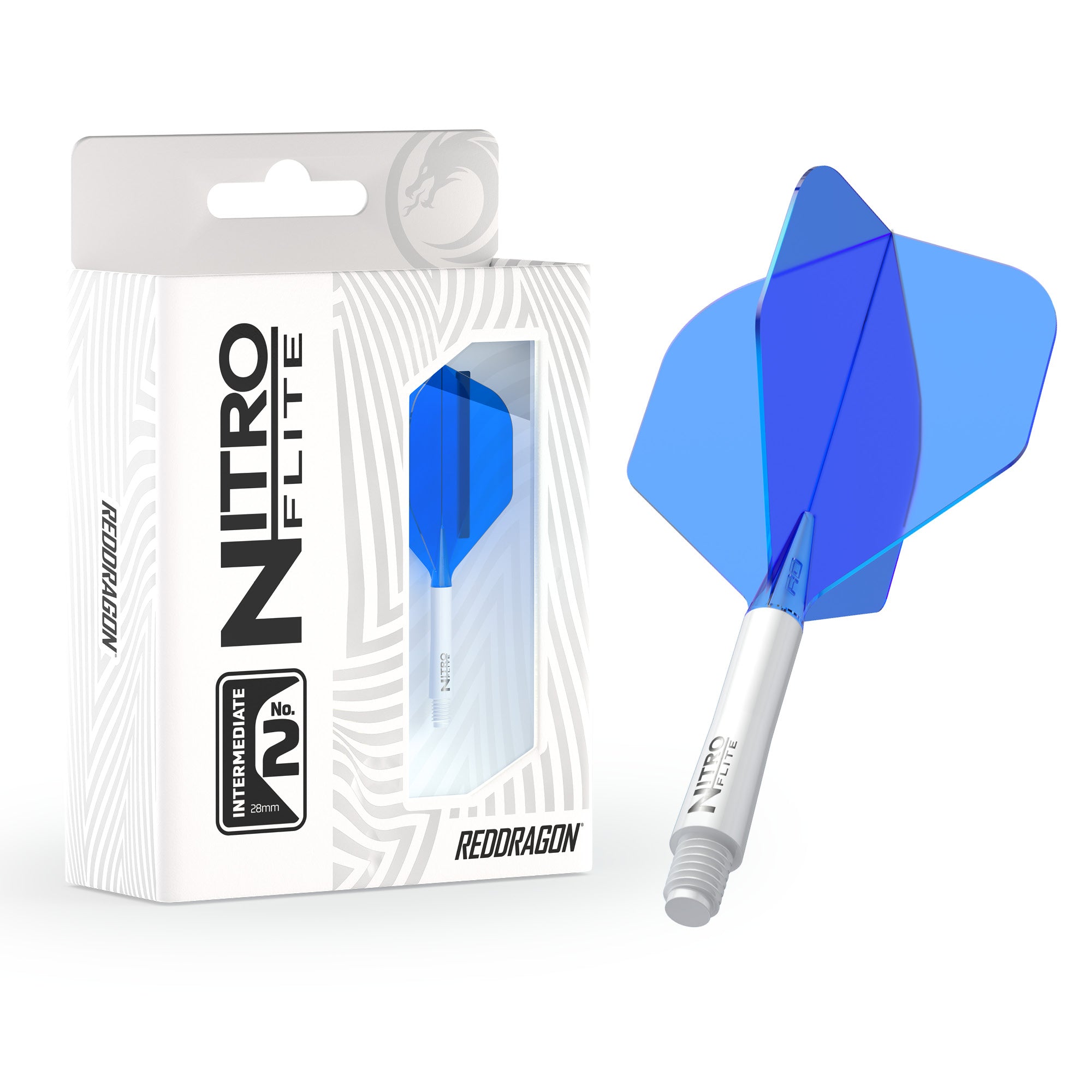 Nitro Flite -  Integrated Flight and Shaft White & Blue