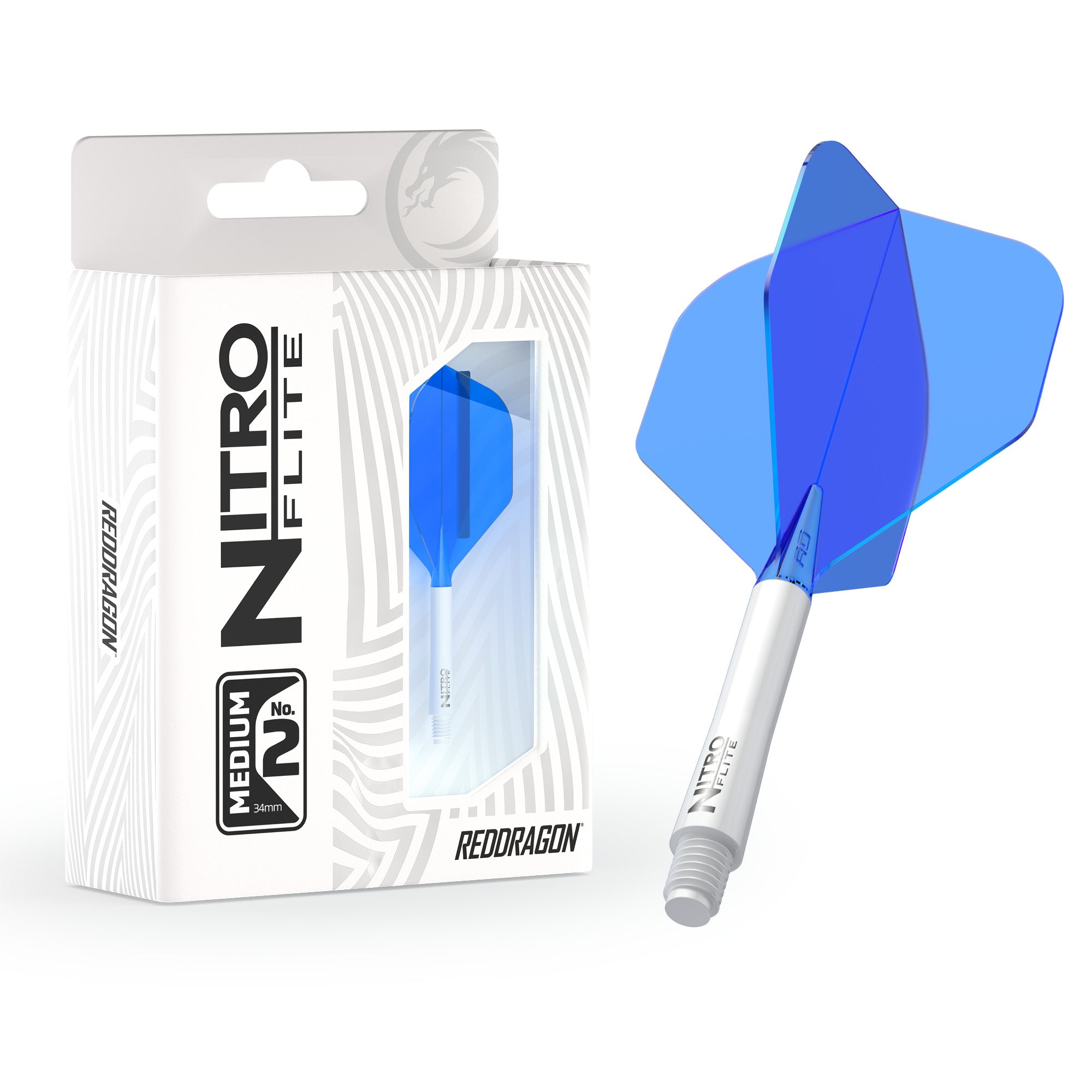 Nitro Flite -  Integrated Flight and Shaft White & Blue