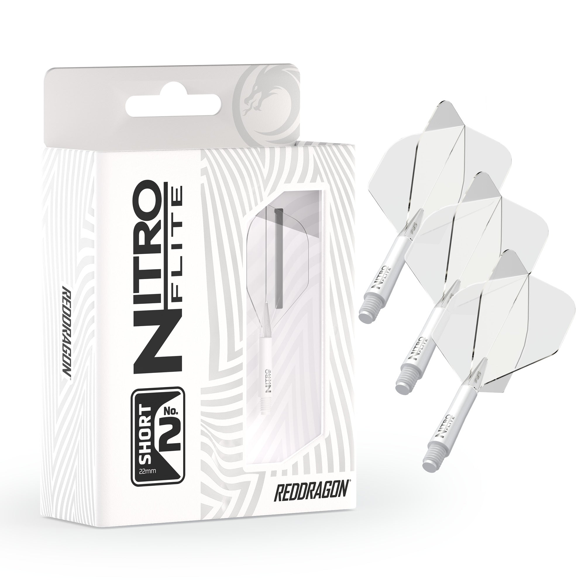 Nitro Flite -  Integrated Flight and Shaft White & Clear