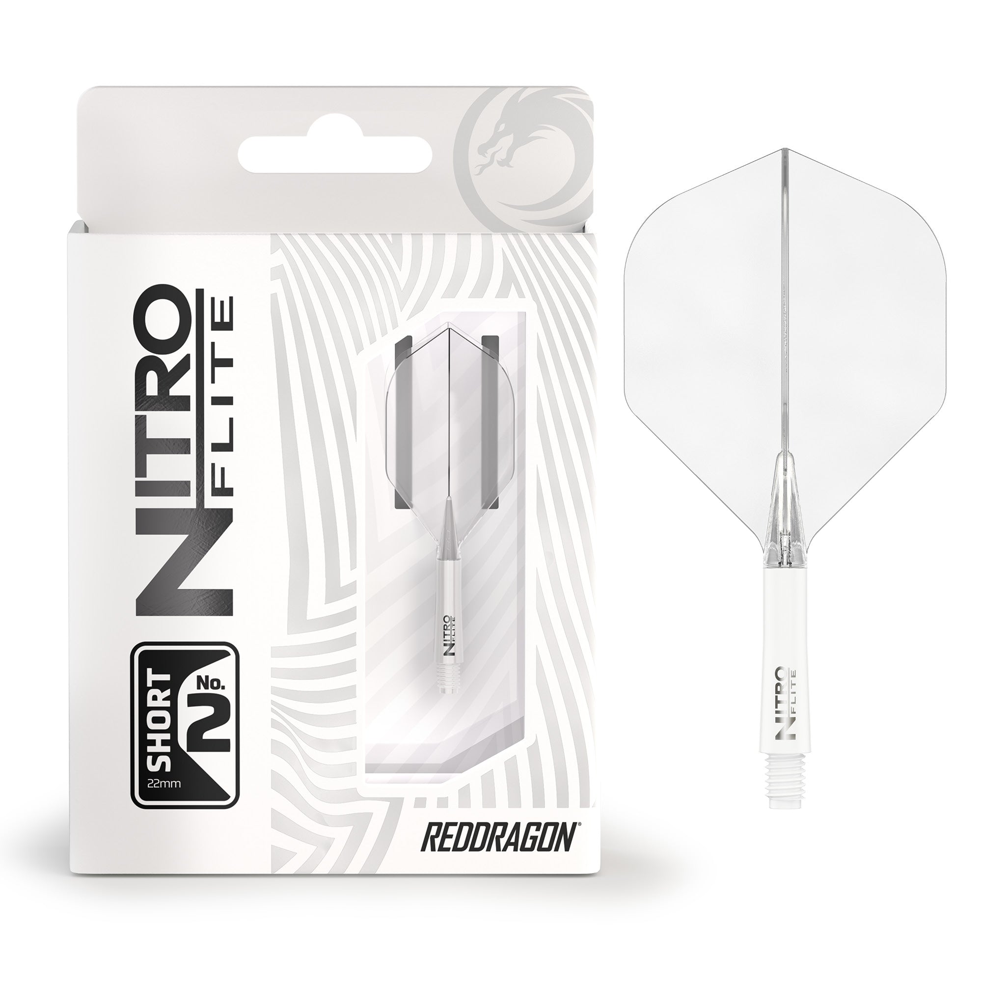 Nitro Flite -  Integrated Flight and Shaft White & Clear