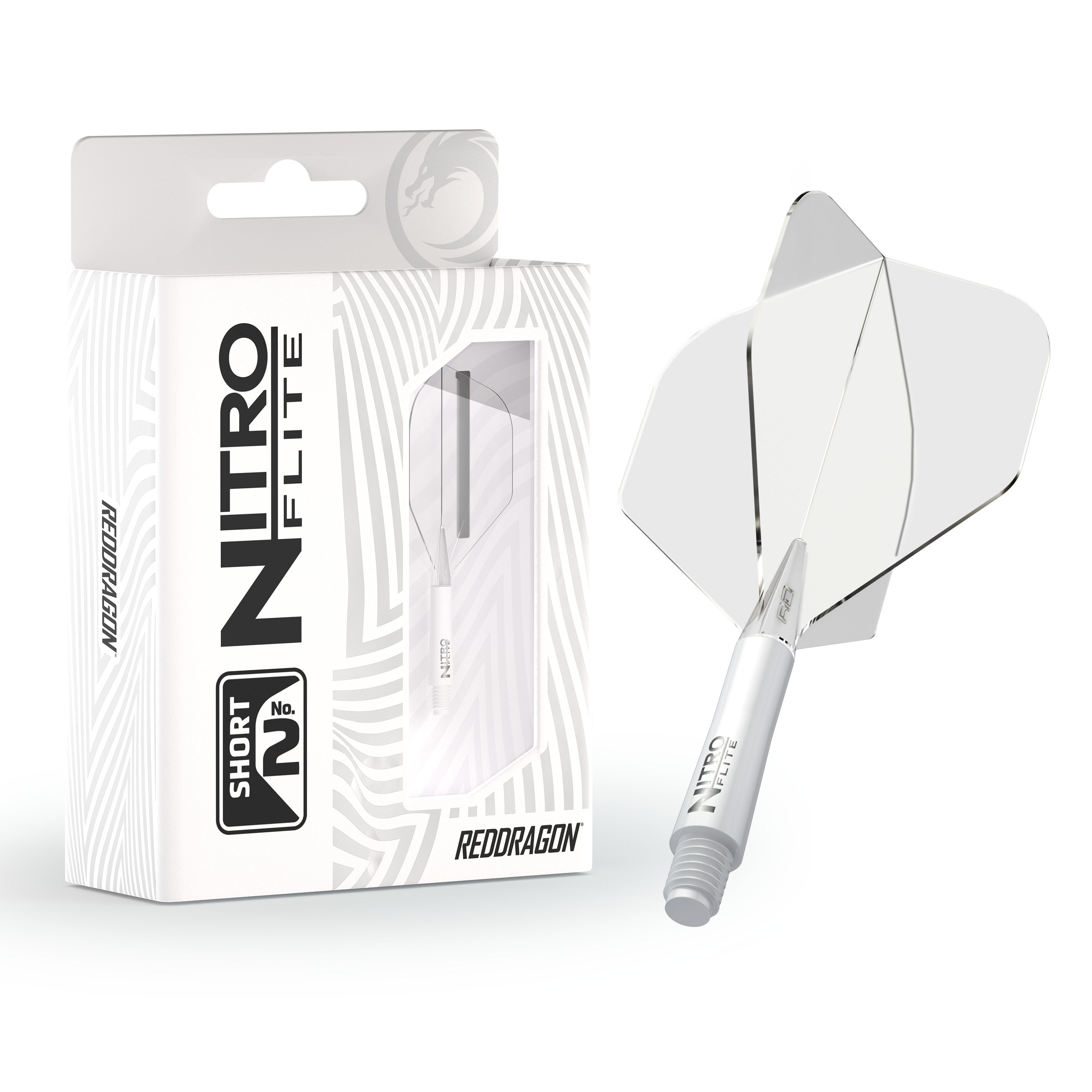 Nitro Flite -  Integrated Flight and Shaft White & Clear