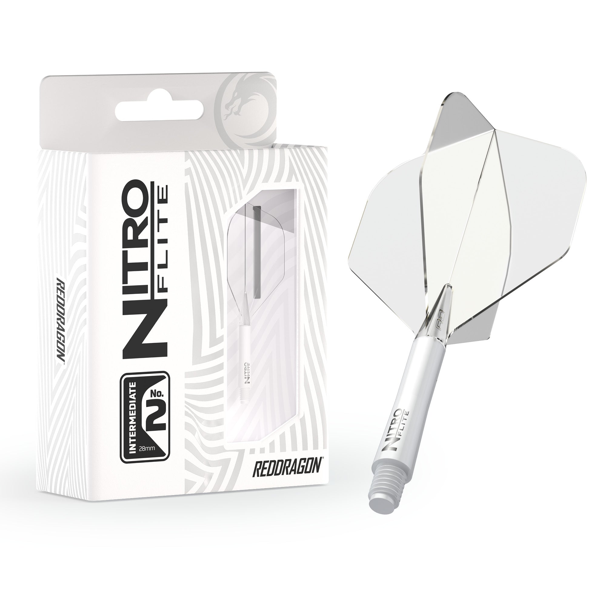 Nitro Flite -  Integrated Flight and Shaft White & Clear