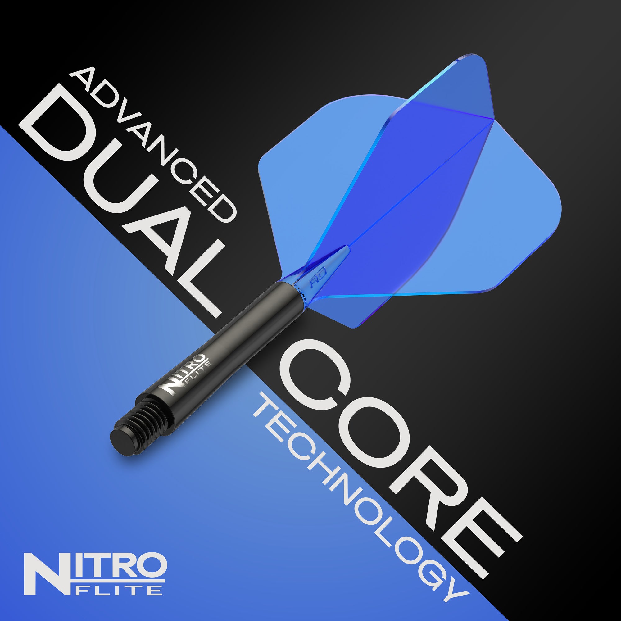 Nitro Flite -  Integrated Flight and Shaft Black & Blue