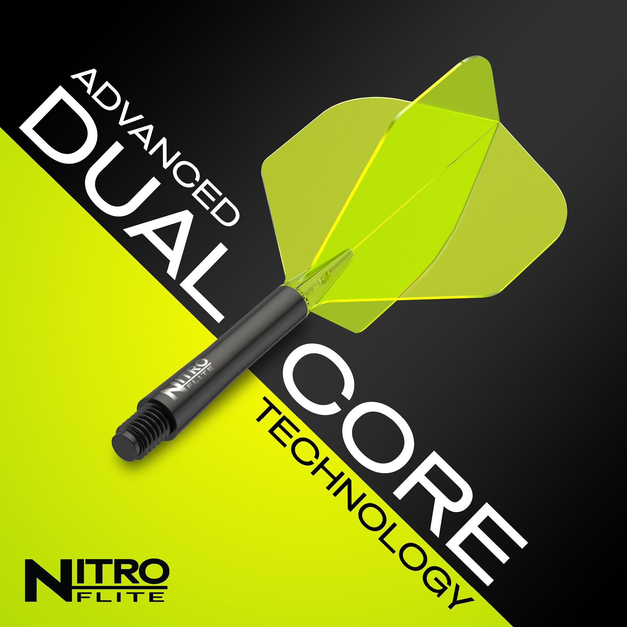 Nitro Flite -  Integrated Flight and Shaft Black & Yellow